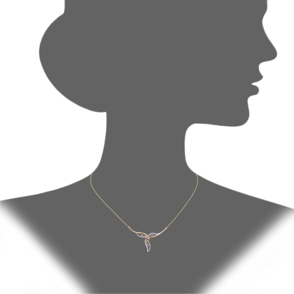 SPARKLD 9ct Yellow Gold 0.10ct Diamond Necklace