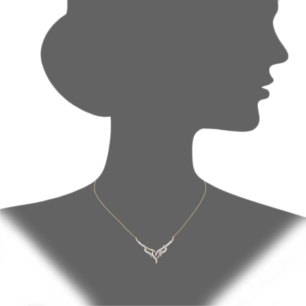SPARKLD 9ct Yellow Gold 0.17ct Diamond Necklace