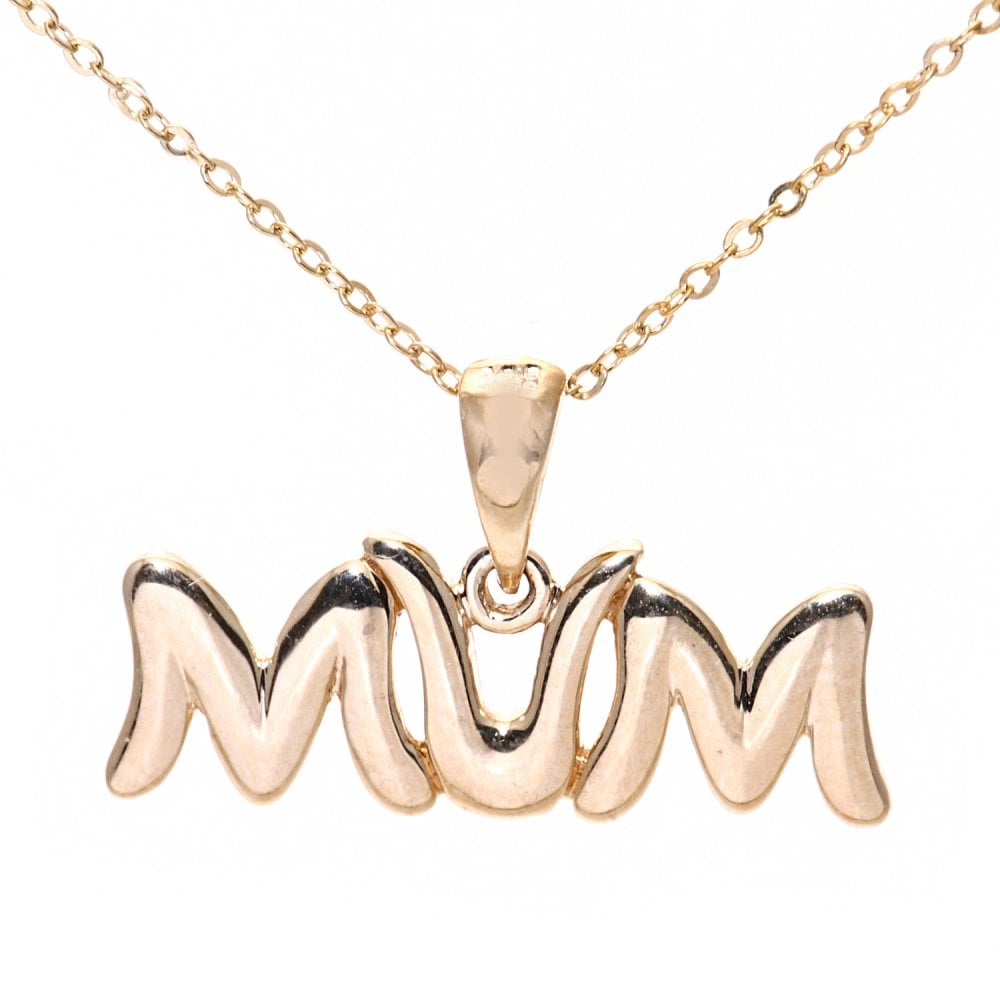 SPARKLD 9ct Yellow Gold Mum Pendant necklace