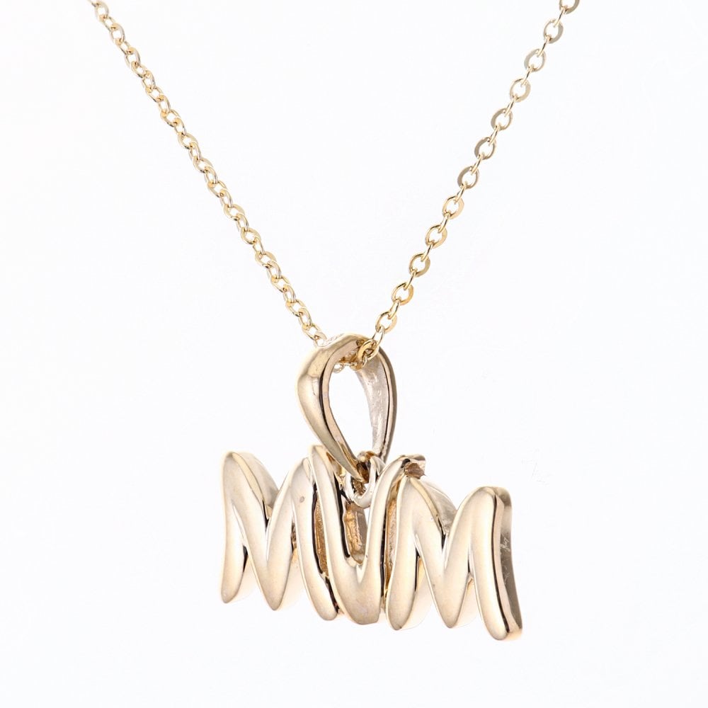 SPARKLD 9ct Yellow Gold Mum Pendant necklace
