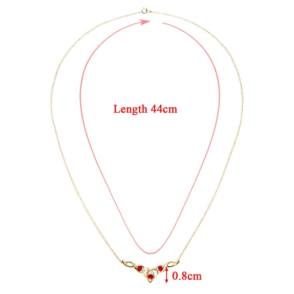 SPARKLD 9ct Yellow Gold Ruby Heart necklace rb