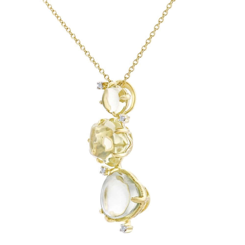 SPARKLD 18ct Yellow Gold Gemstone Necklace
