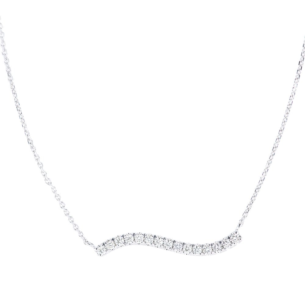 SPARKLD 9ct White Gold 0.10ct Diamond Necklace