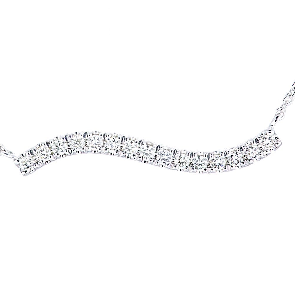 SPARKLD 9ct White Gold 0.10ct Diamond Necklace