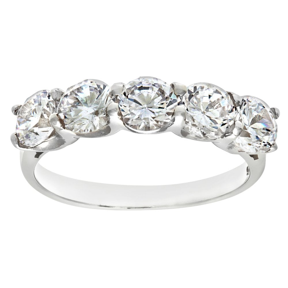 SPARKLD Sterling Silver CZ Eternity Ring