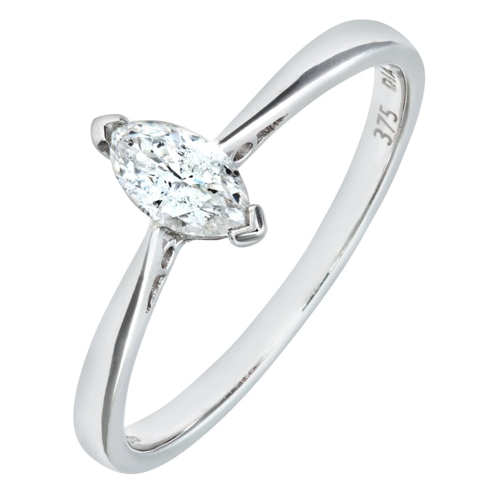 SPARKLD 9ct White Gold 0.25ct Diamond Engagement Ring