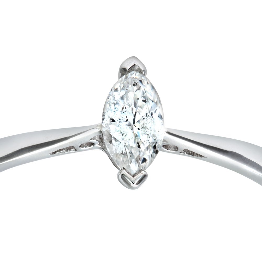 SPARKLD 9ct White Gold 0.25ct Diamond Engagement Ring
