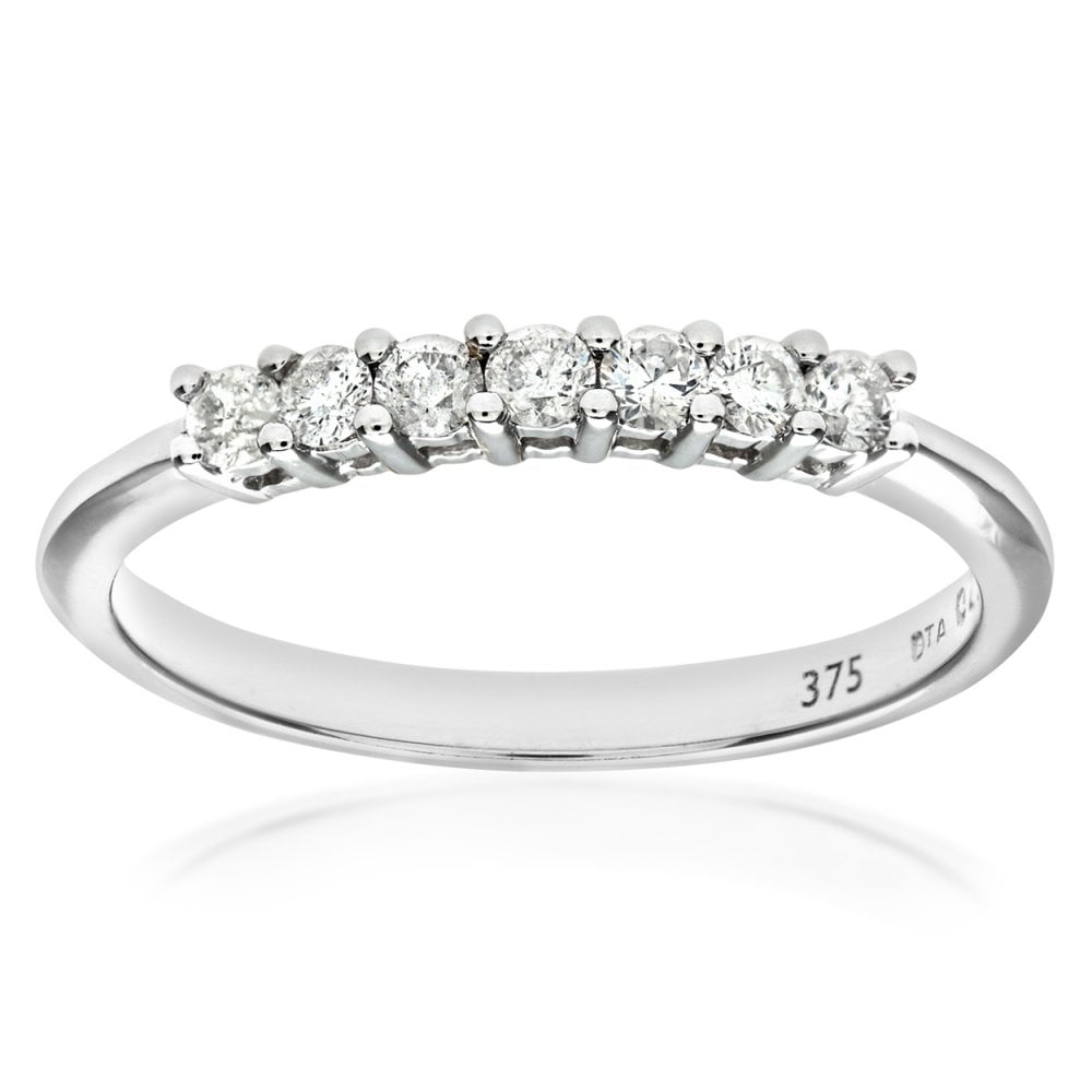 SPARKLD 9ct White Gold 0.25ct Diamond Eternity Ring