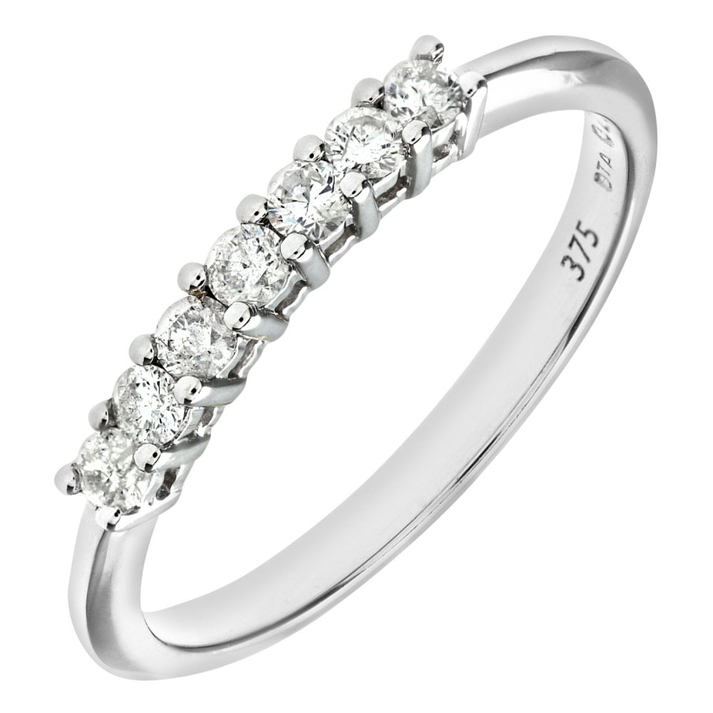 SPARKLD 9ct White Gold 0.25ct Diamond Eternity Ring
