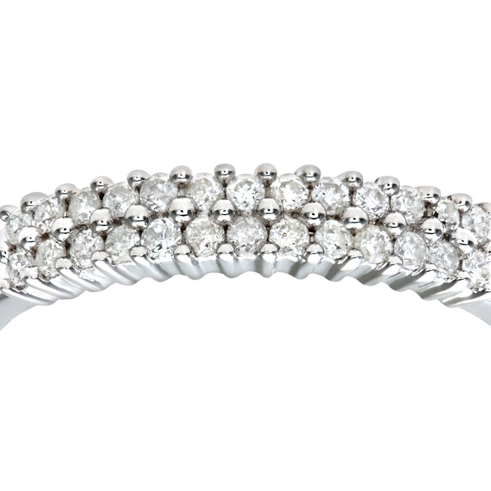 SPARKLD 9ct White Gold 0.25ct Diamond Eternity Ring