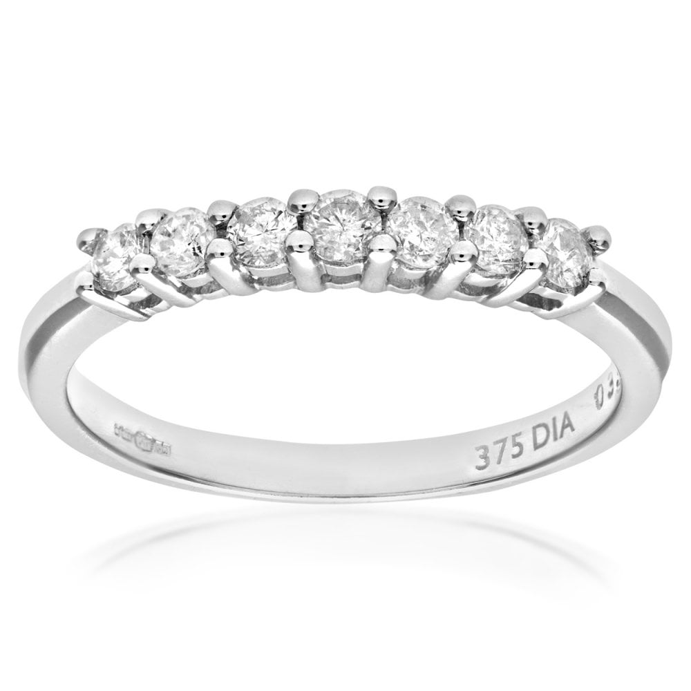 SPARKLD 9ct White Gold 0.33ct Diamond Eternity Ring