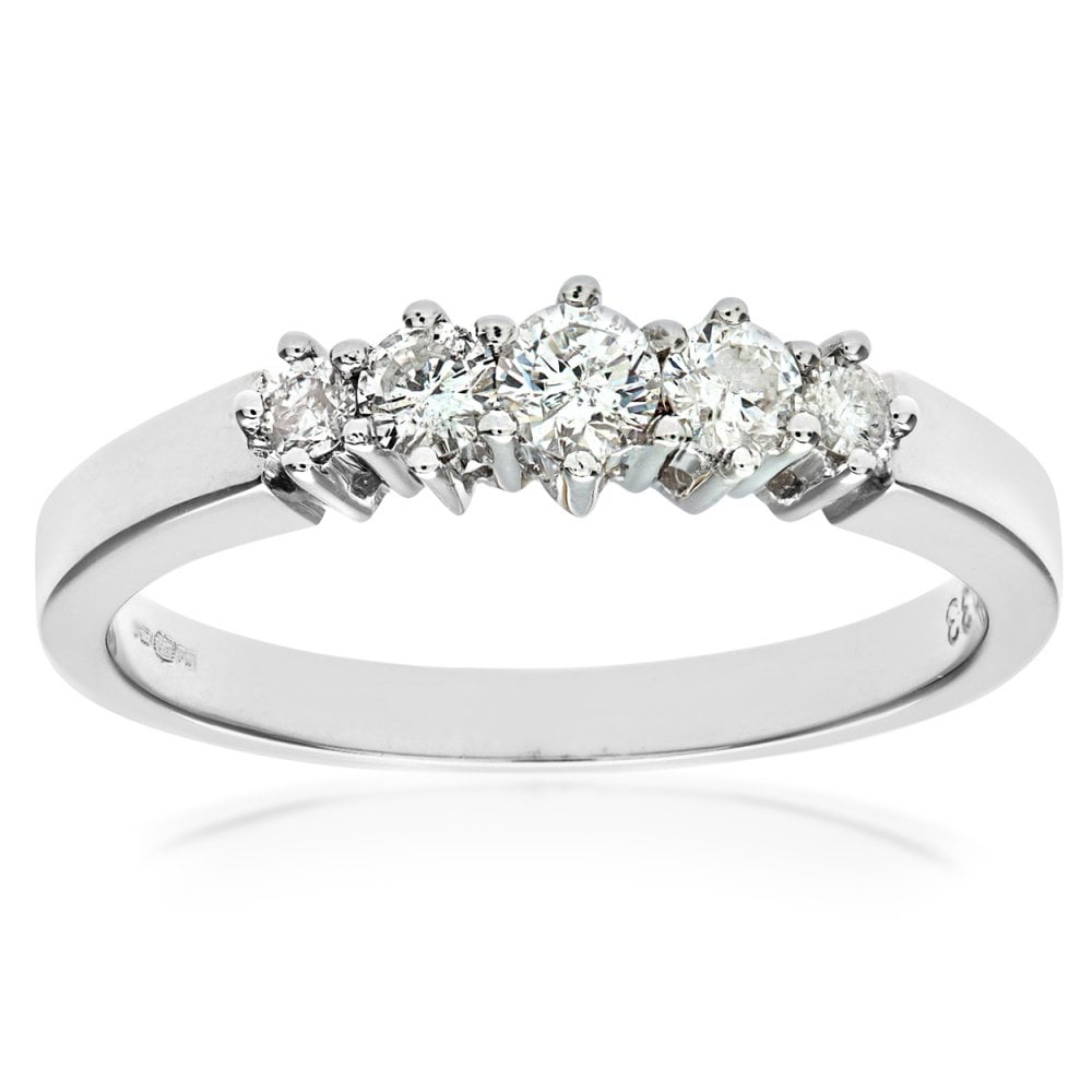 SPARKLD 9ct White Gold 0.33ct Diamond Eternity Ring