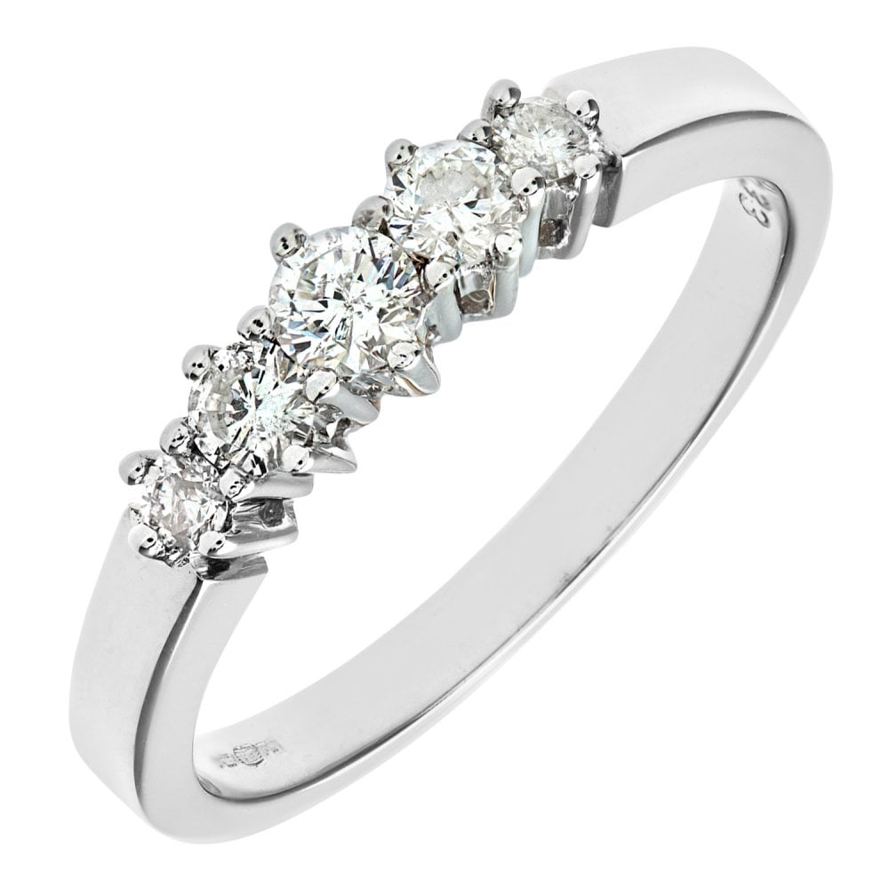 SPARKLD 9ct White Gold 0.33ct Diamond Eternity Ring