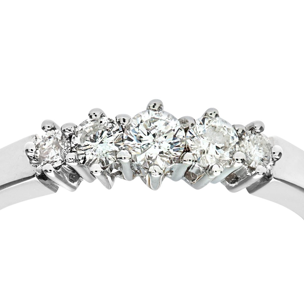 SPARKLD 9ct White Gold 0.33ct Diamond Eternity Ring