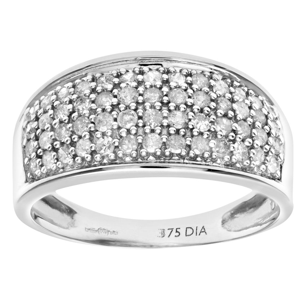 SPARKLD 9ct White Gold 0.50ct Diamond Eternity Ring
