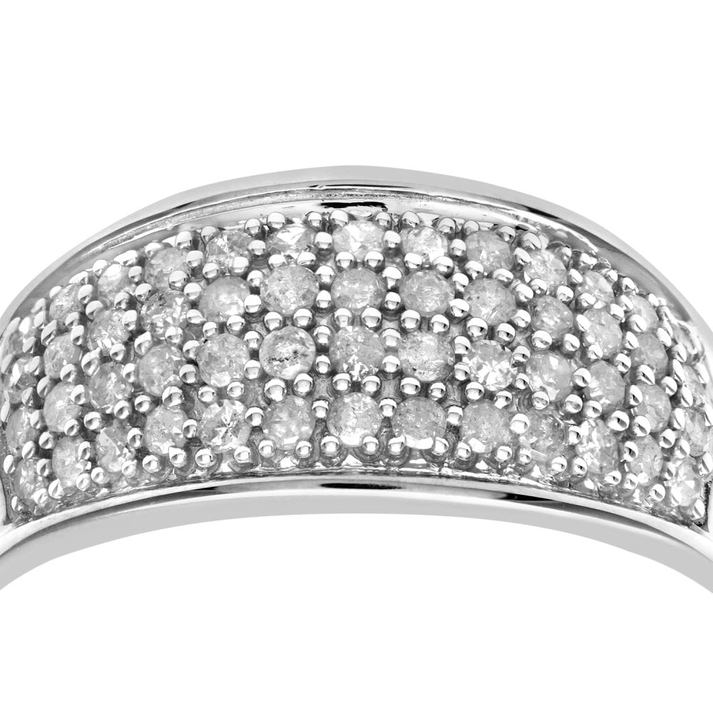 SPARKLD 9ct White Gold 0.50ct Diamond Eternity Ring