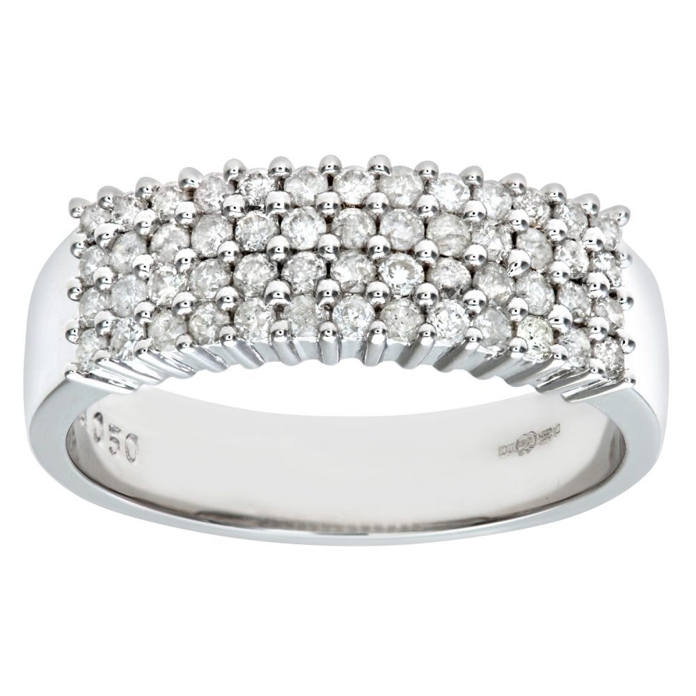 SPARKLD 9ct White Gold 0.50ct Diamond Eternity Ring