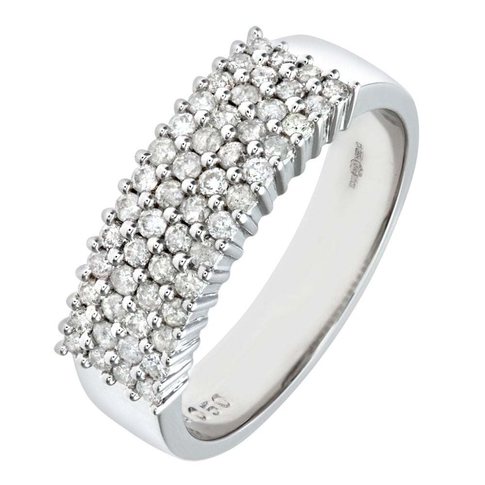 SPARKLD 9ct White Gold 0.50ct Diamond Eternity Ring