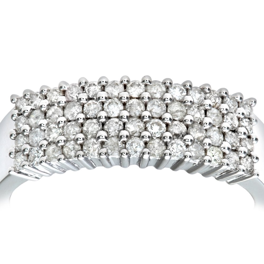 SPARKLD 9ct White Gold 0.50ct Diamond Eternity Ring