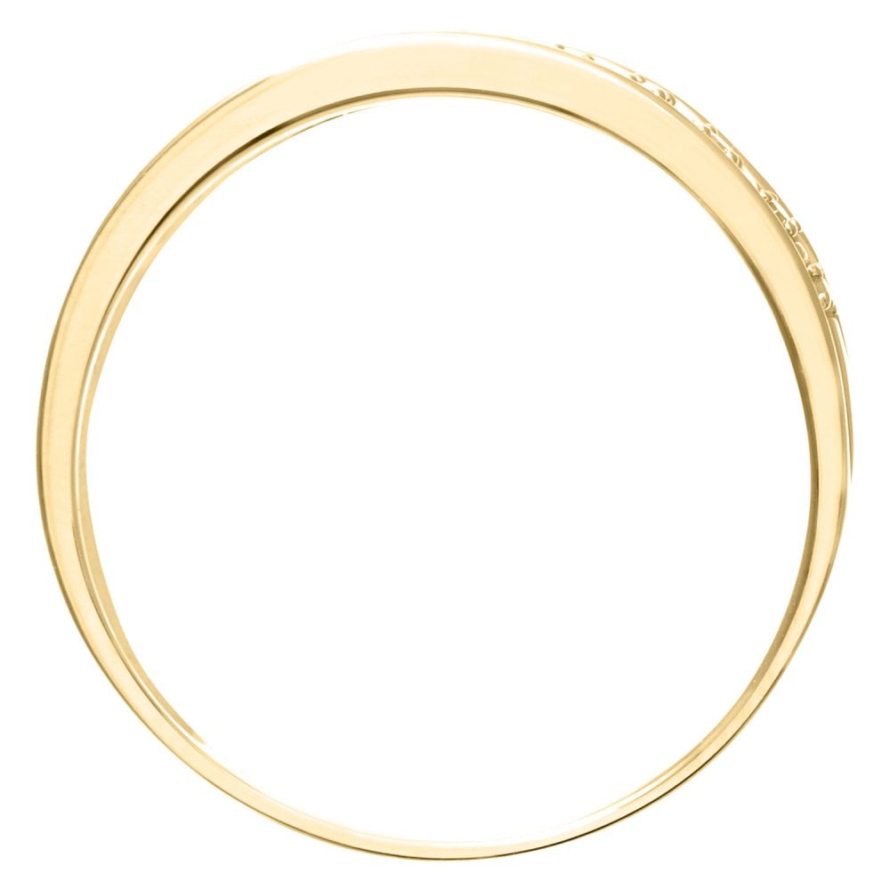 SPARKLD 9ct Yellow Gold 0.05ct Diamond Eternity Ring