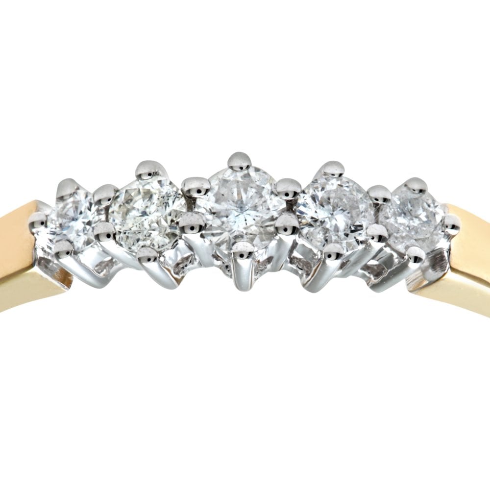 SPARKLD 9ct Yellow Gold 0.25ct Diamond Eternity Ring