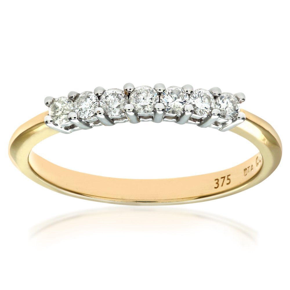 SPARKLD 9ct Yellow Gold 0.25ct Diamond Eternity Ring