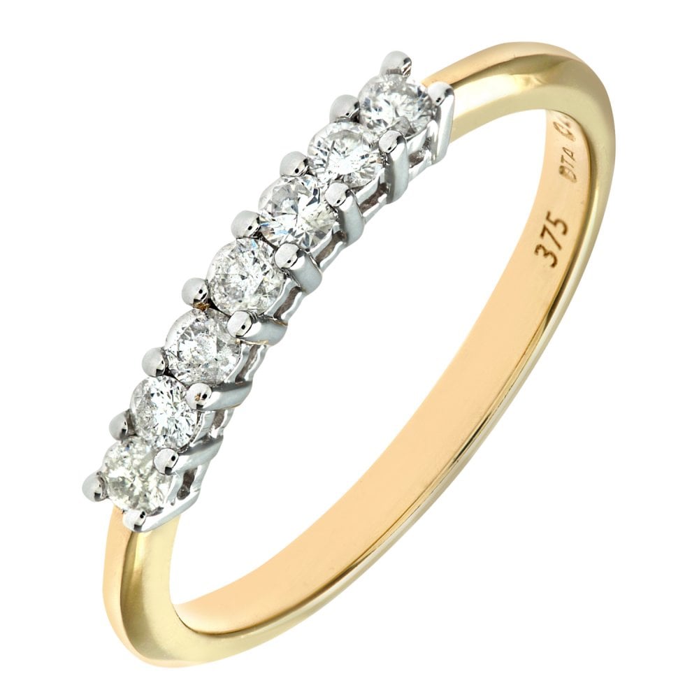 SPARKLD 9ct Yellow Gold 0.25ct Diamond Eternity Ring