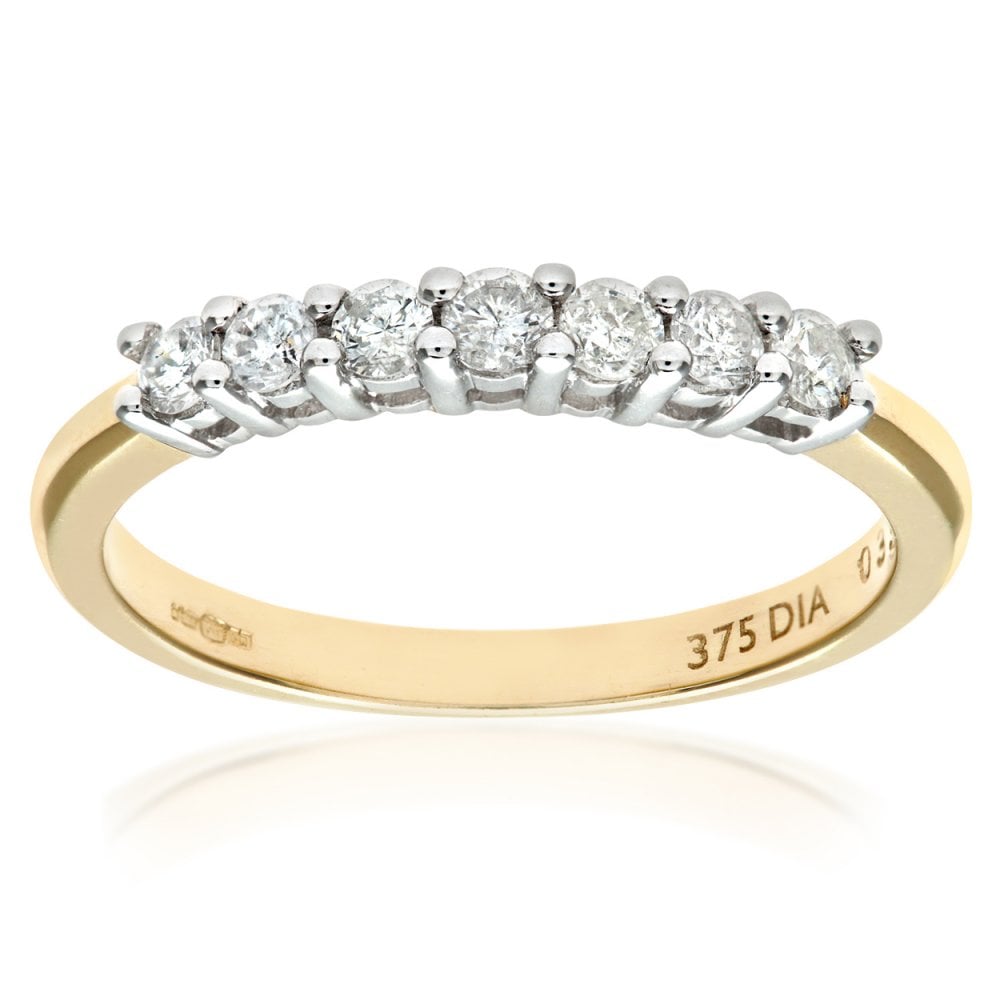 SPARKLD 9ct Yellow Gold 0.33ct Diamond Eternity Ring
