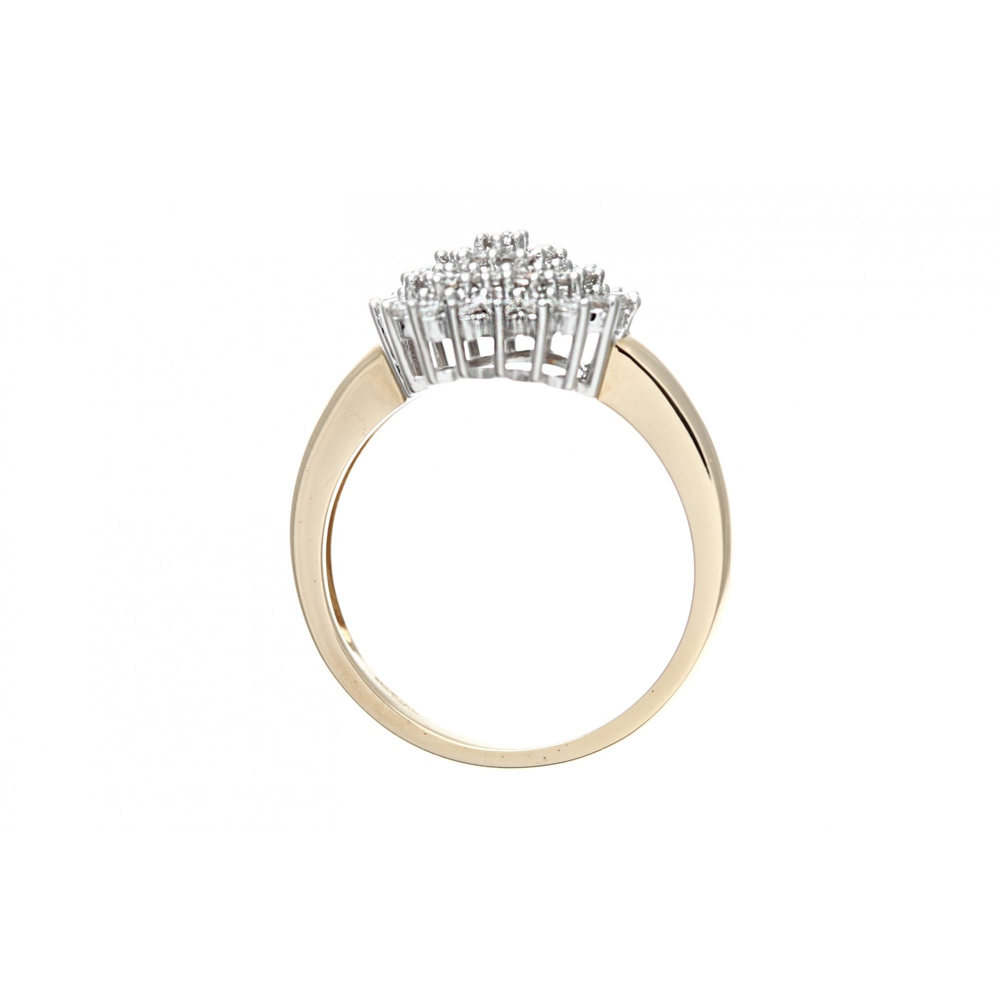 SPARKLD 9ct Yellow Gold 0.50ct Diamond Cluster Ring