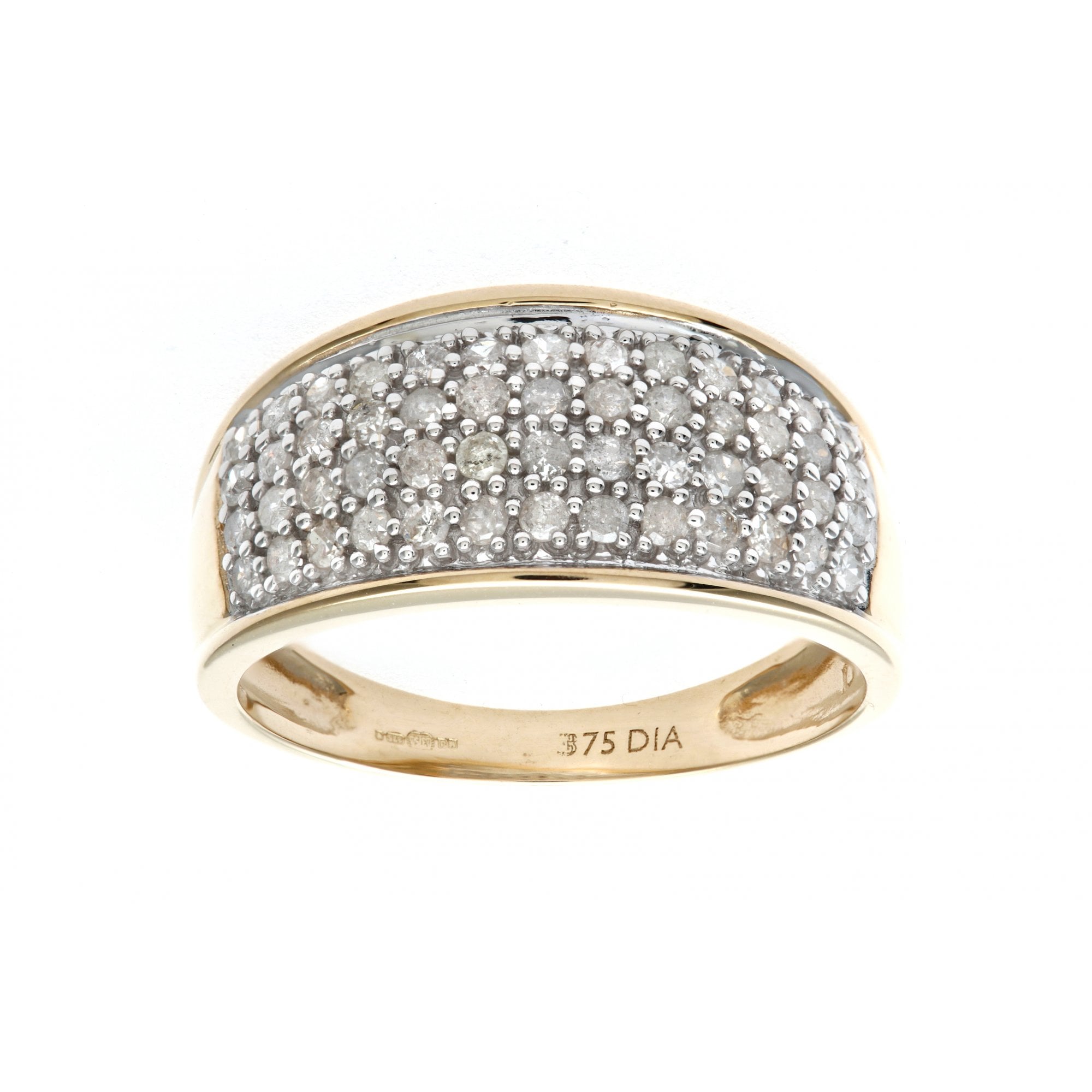 SPARKLD 9ct Yellow Gold 0.50ct Diamond Eternity Ring