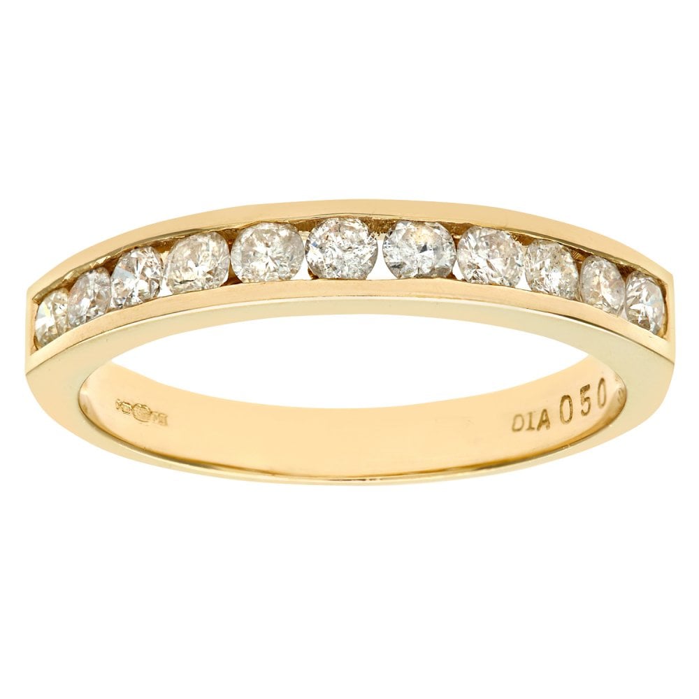 SPARKLD 9ct Yellow Gold 0.50ct Diamond Eternity Ring