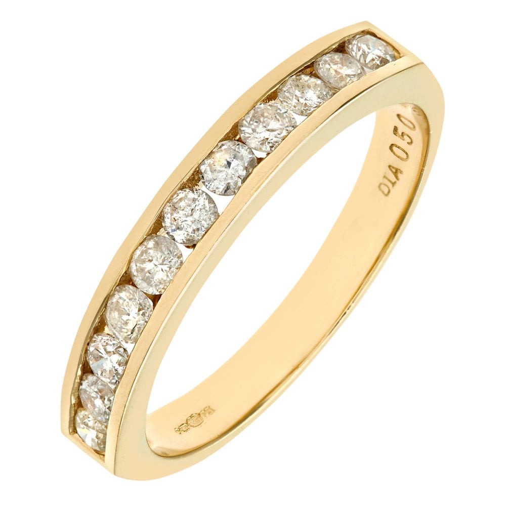 SPARKLD 9ct Yellow Gold 0.50ct Diamond Eternity Ring