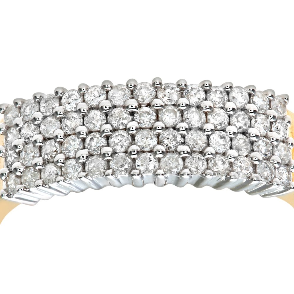 SPARKLD 9ct Yellow Gold 0.50ct Diamond Eternity Ring
