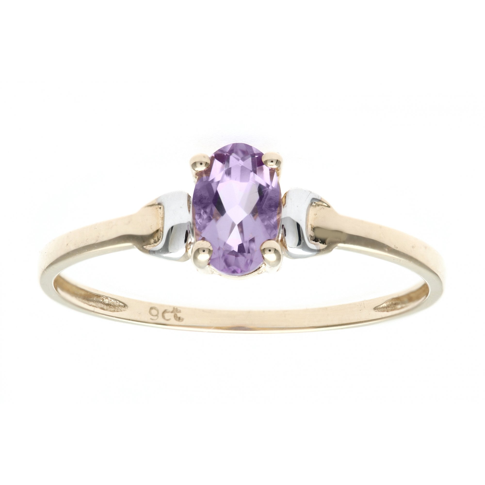 SPARKLD 9ct Yellow Gold Amethyst Ring