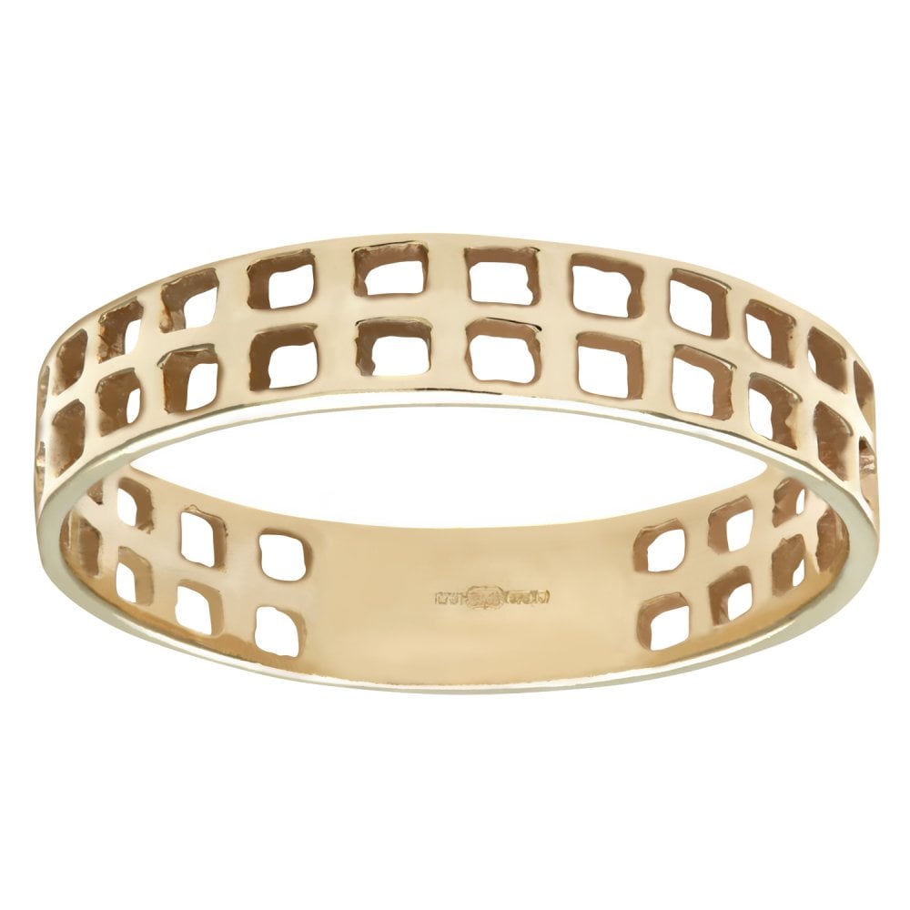 SPARKLD 9ct Yellow Gold Band Ring