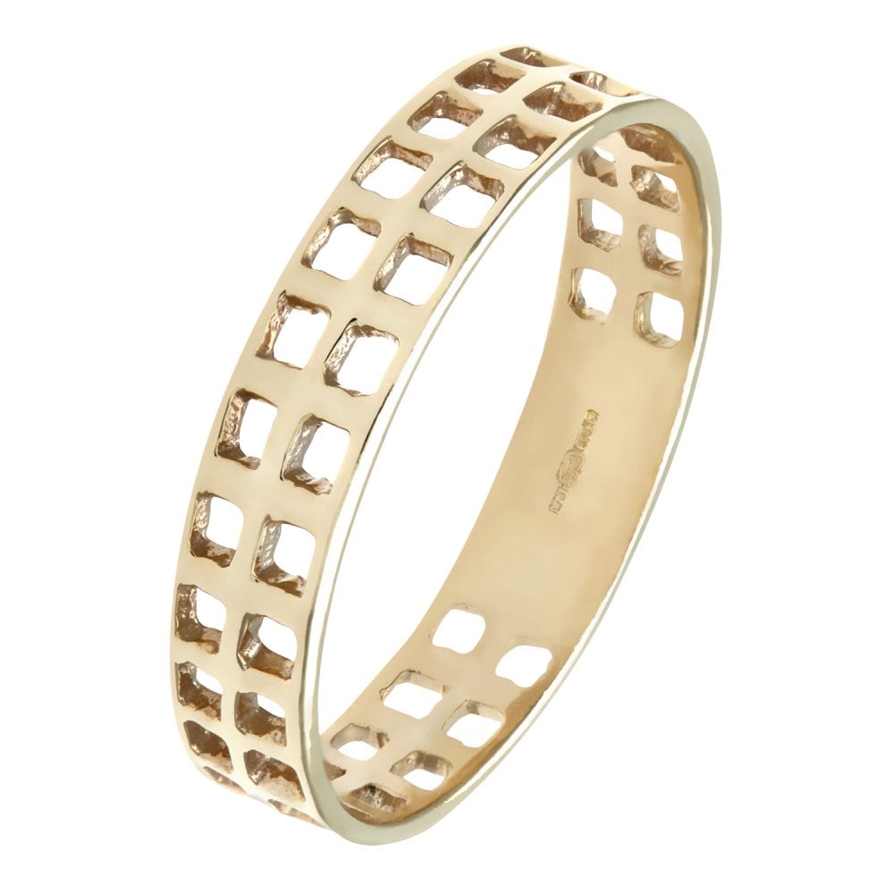 SPARKLD 9ct Yellow Gold Band Ring