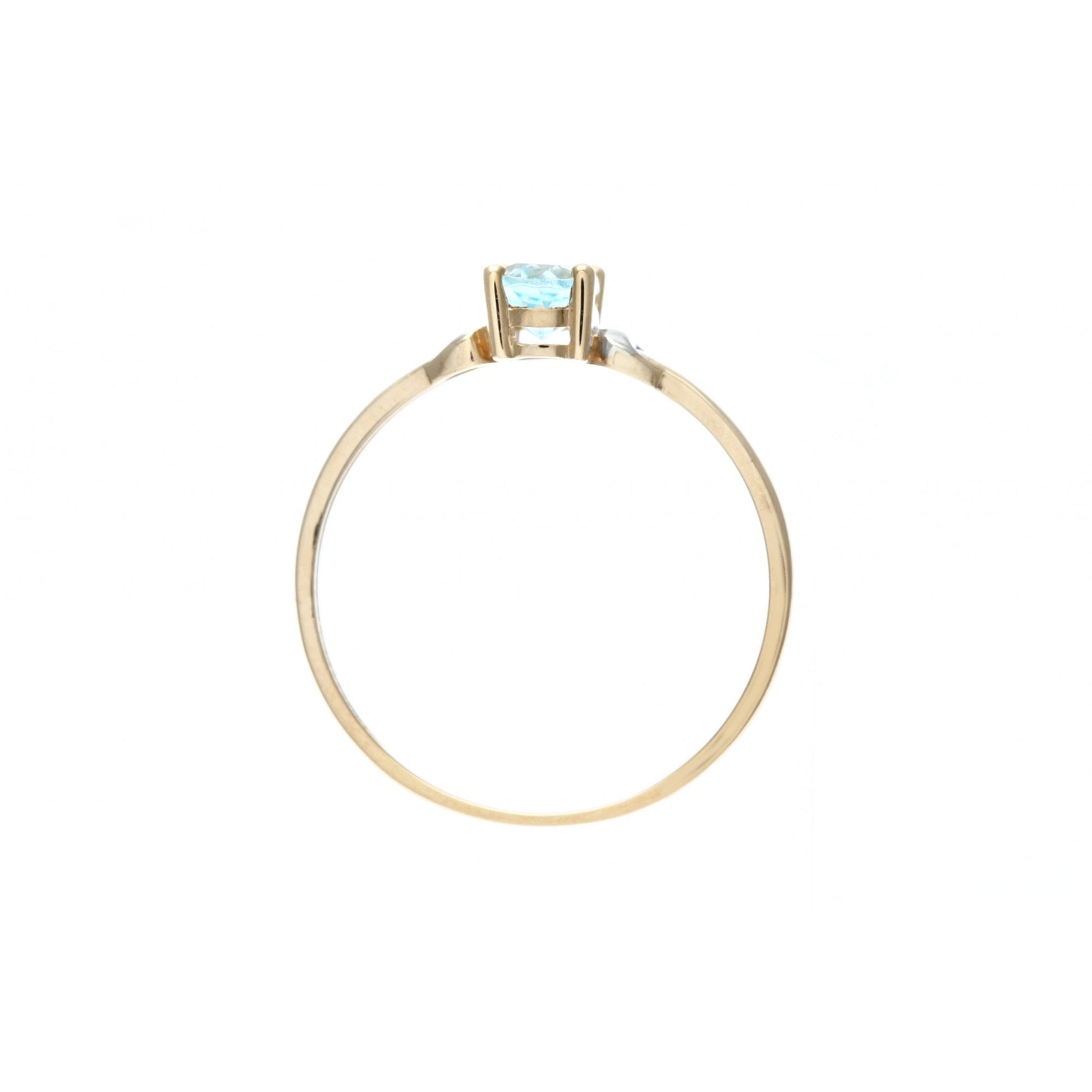 SPARKLD 9ct Yellow Gold Blue Topaz Ring