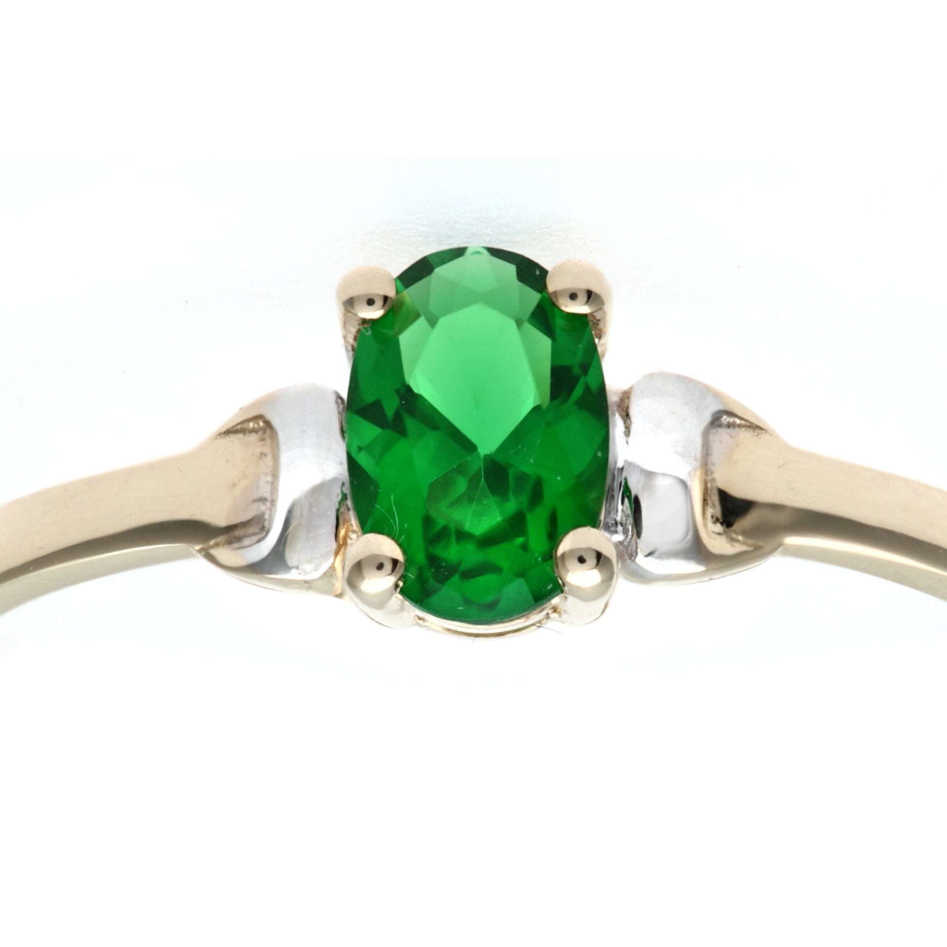 SPARKLD 9ct Yellow Gold CZ Emerald Ring