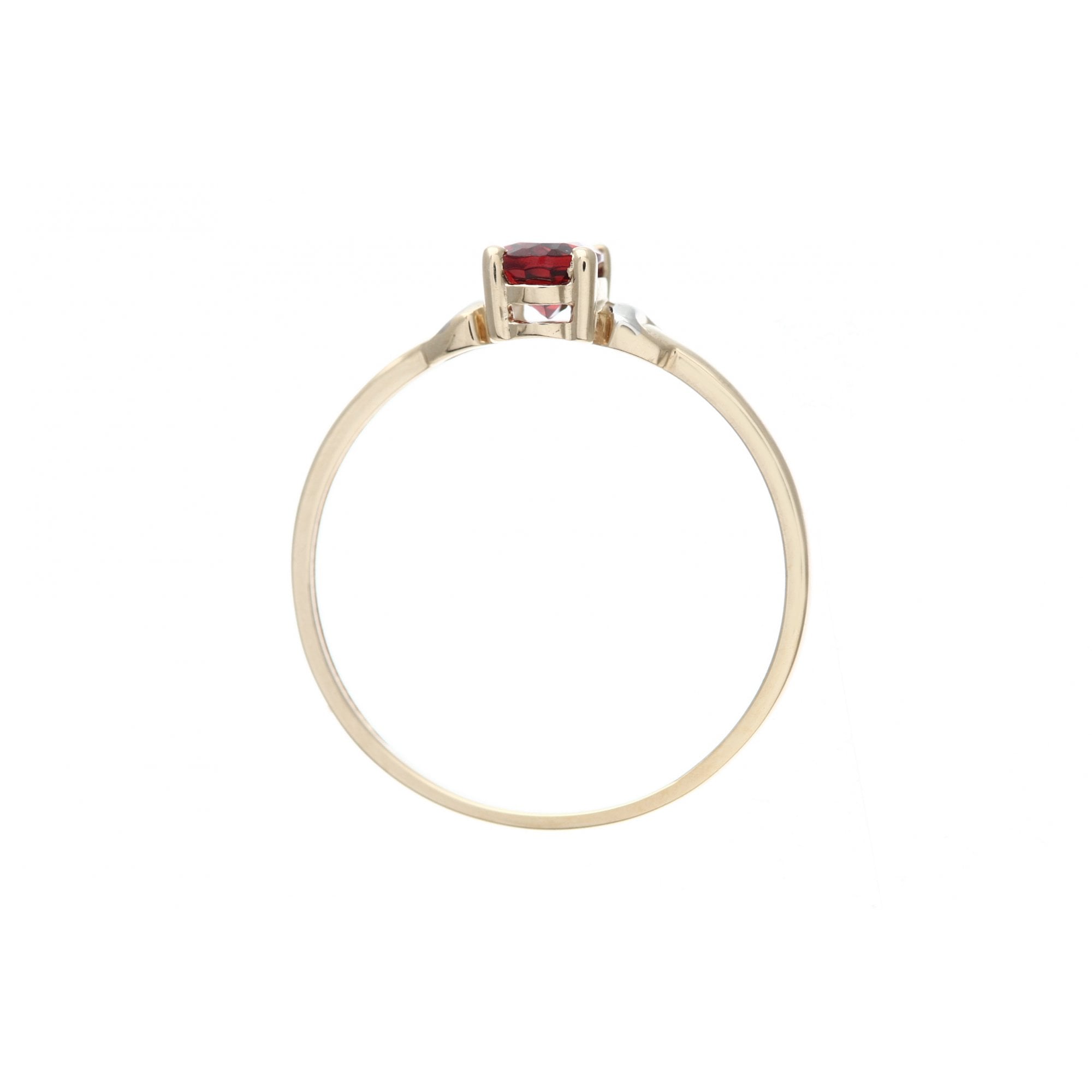 SPARKLD 9ct Yellow Gold Garnet Ring