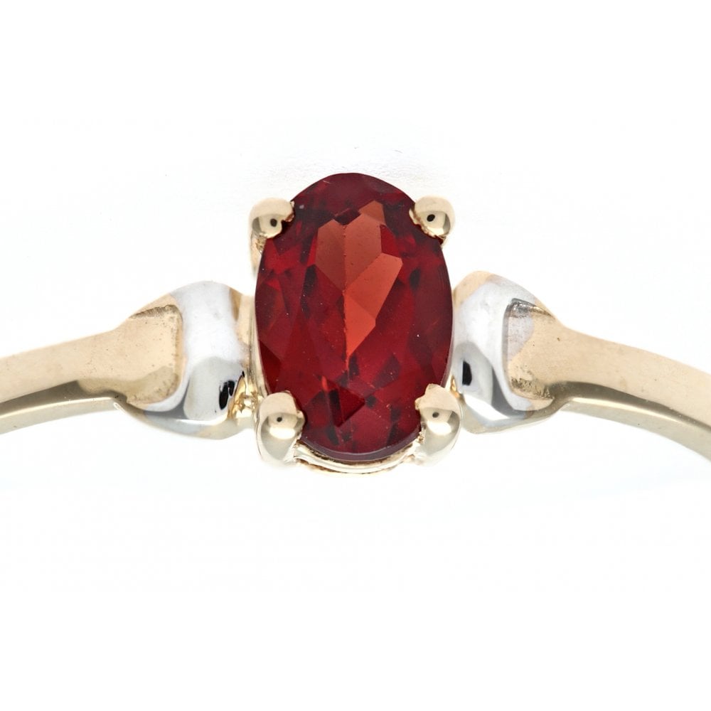 SPARKLD 9ct Yellow Gold Garnet Ring