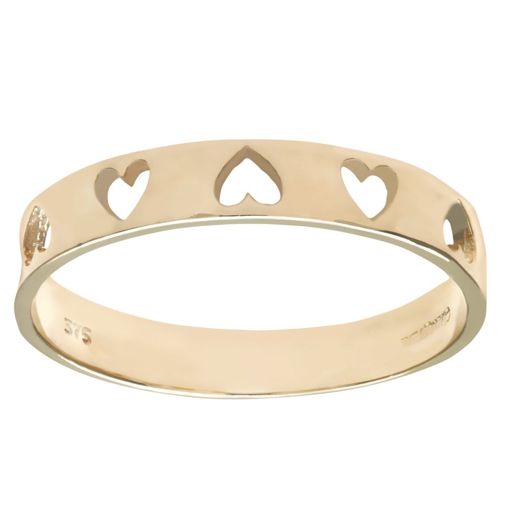 SPARKLD 9ct Yellow Gold Heart Ring