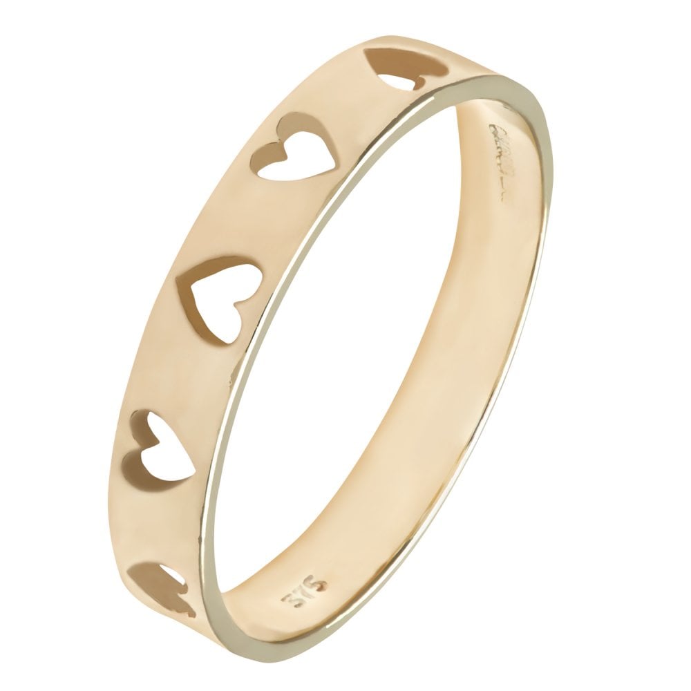 SPARKLD 9ct Yellow Gold Heart Ring