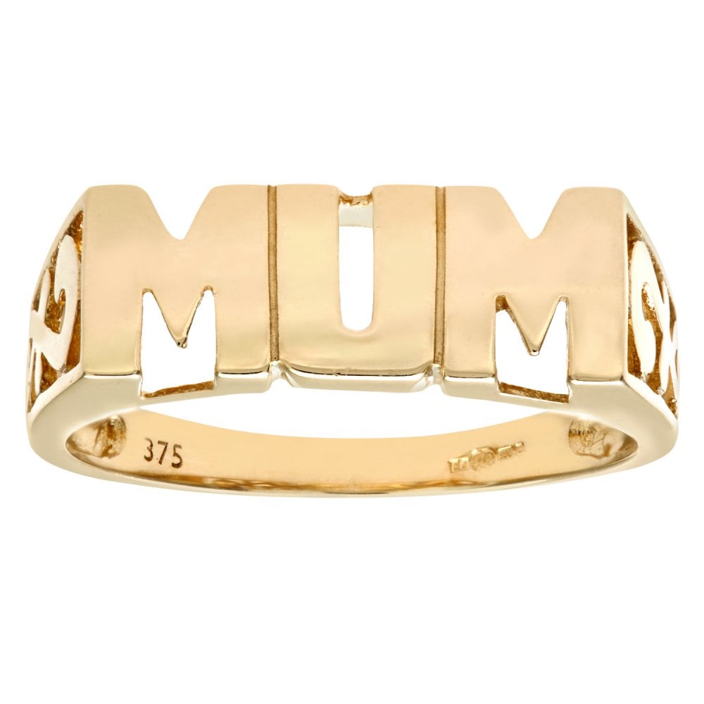 SPARKLD 9ct Yellow Gold Mum Ring