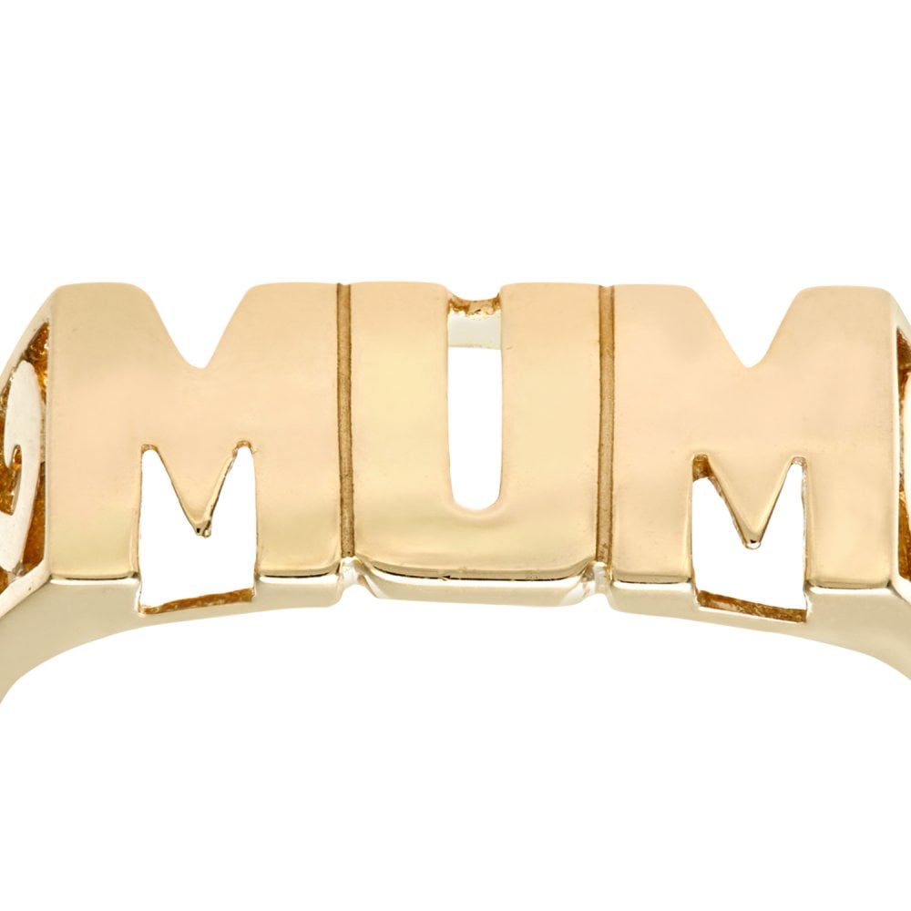 SPARKLD 9ct Yellow Gold Mum Ring