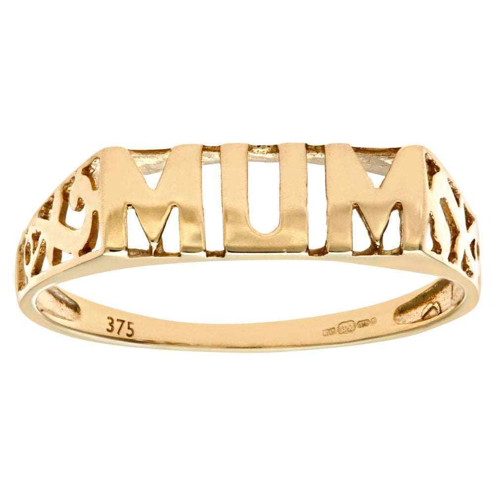 SPARKLD 9ct Yellow Gold Mum Ring