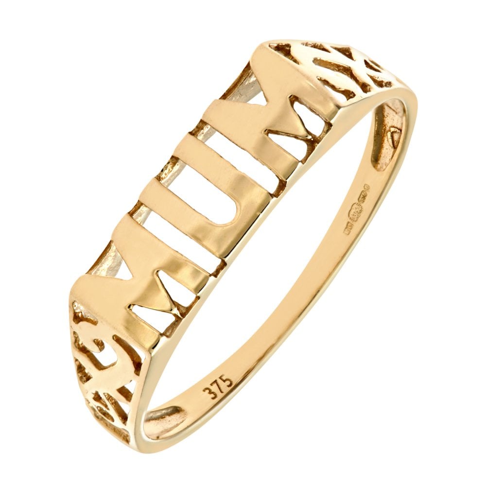 SPARKLD 9ct Yellow Gold Mum Ring