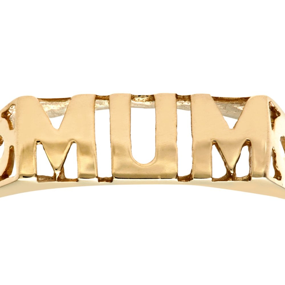 SPARKLD 9ct Yellow Gold Mum Ring