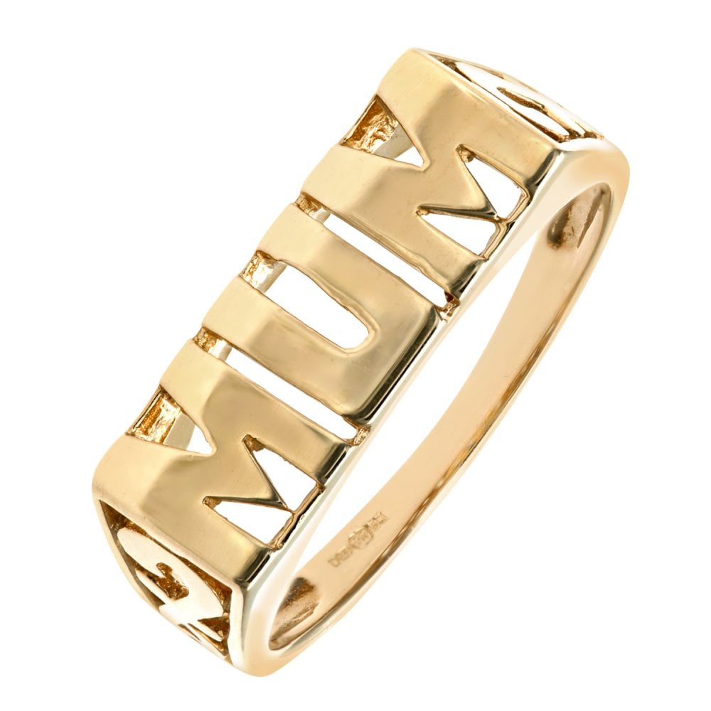 SPARKLD 9ct Yellow Gold Mum Ring
