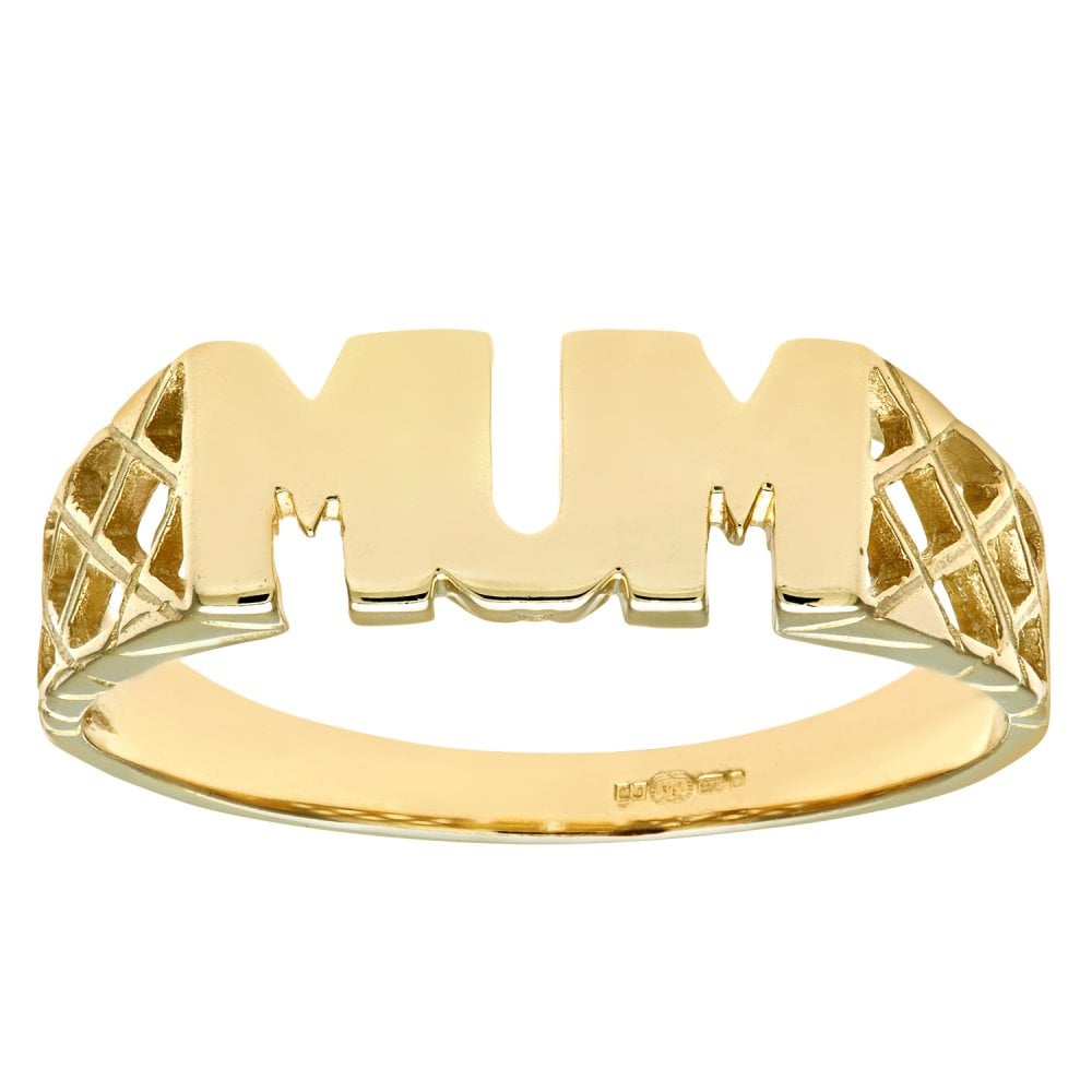 SPARKLD 9ct Yellow Gold Mum Ring