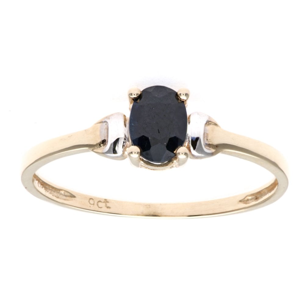 SPARKLD 9ct Yellow Gold Sapphire Ring